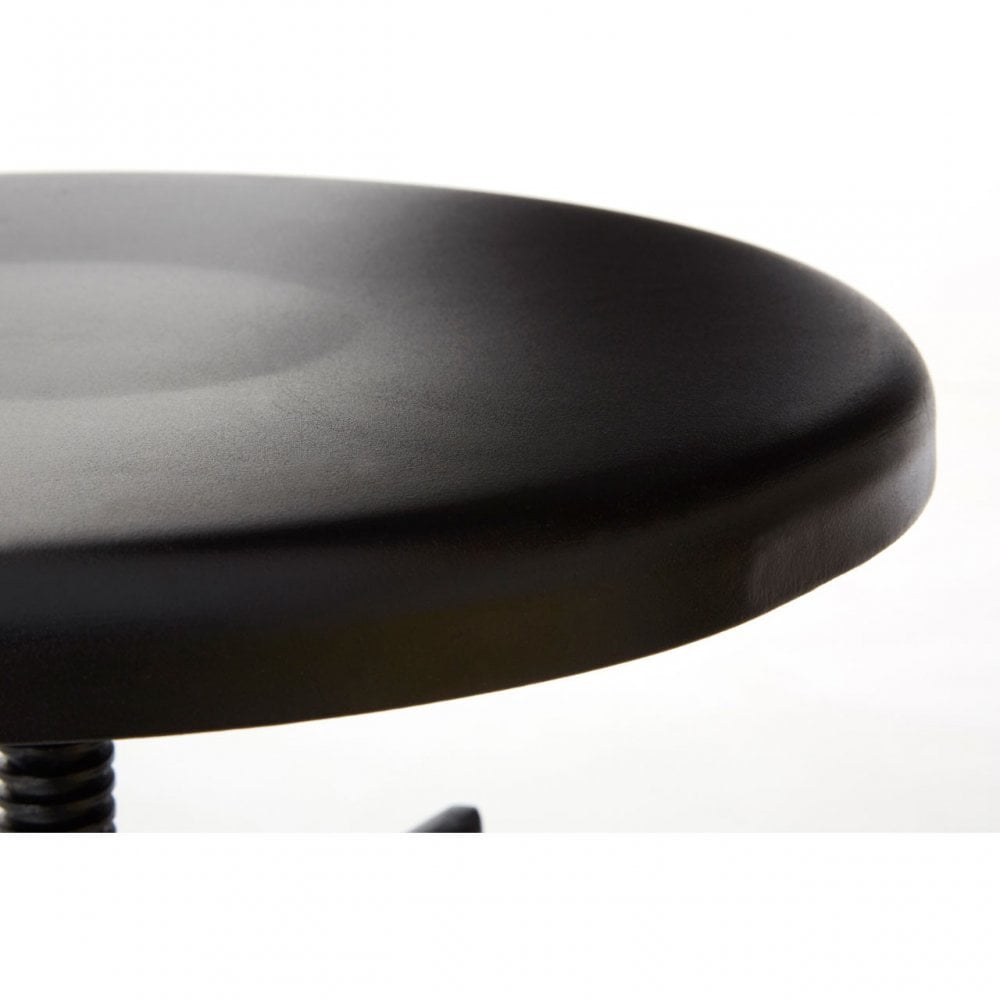 New Foundry Bar Stool, Powder Coated Metal, Black