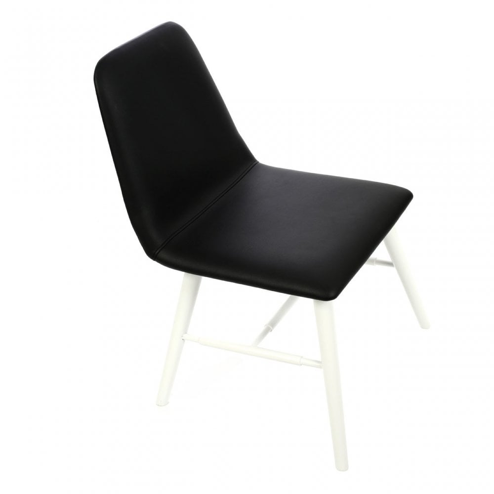 Dining Chair, Rubberwood, Veneer, Black
