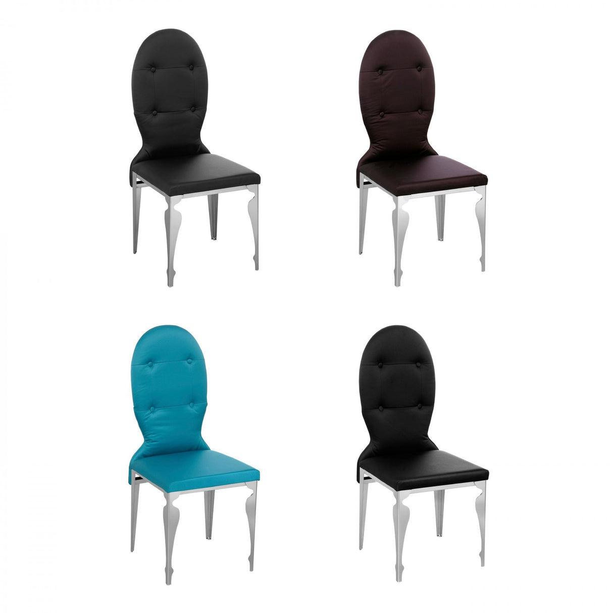 Chair, Silk, Stainless Steel, Purple