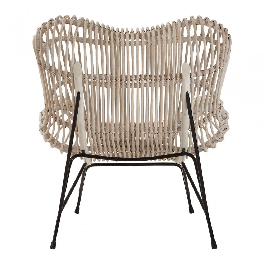 Java Occasional Chair, Rattan, Iron, Natural