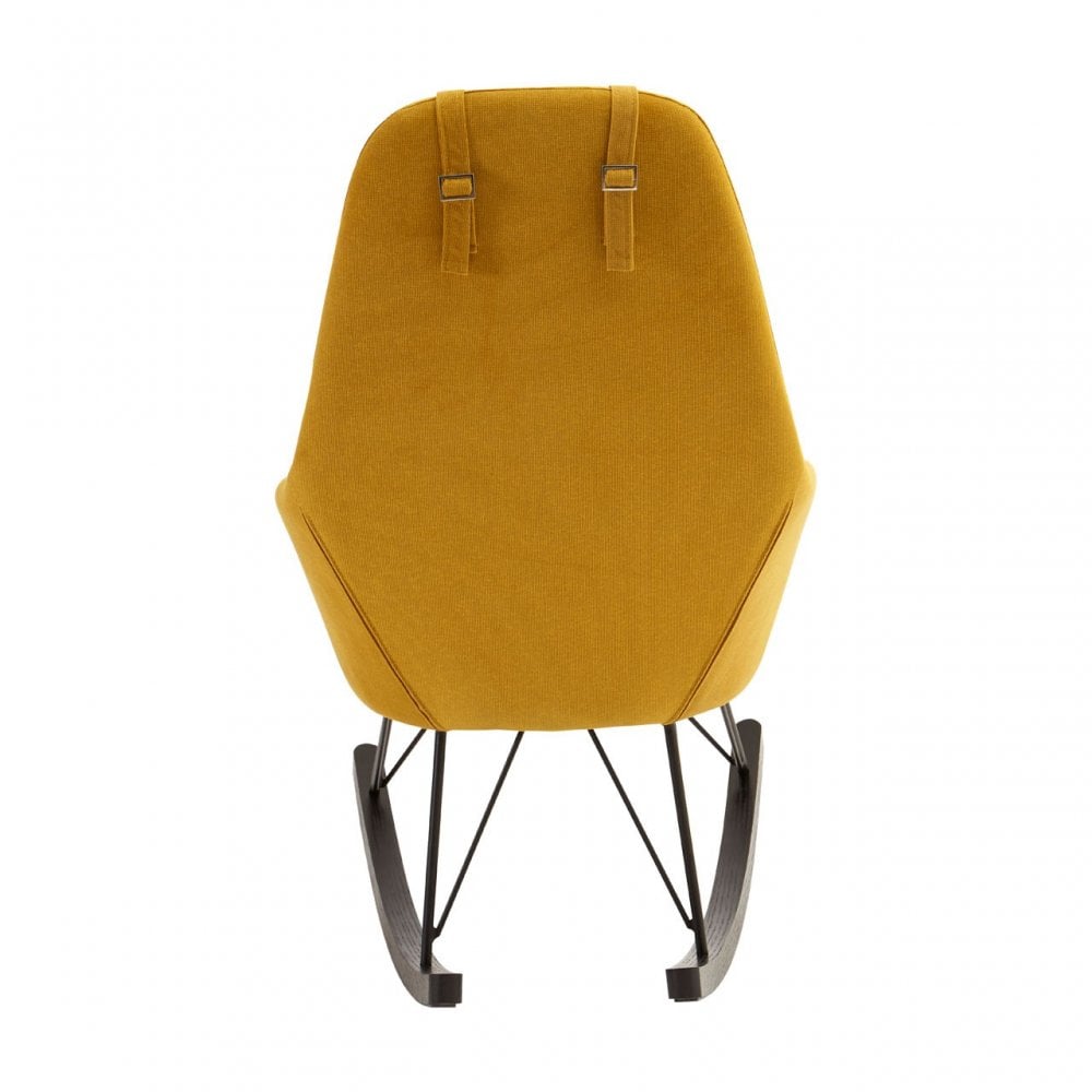 Kolding Yellow Fabric Chair, Wood, Oak Veneer