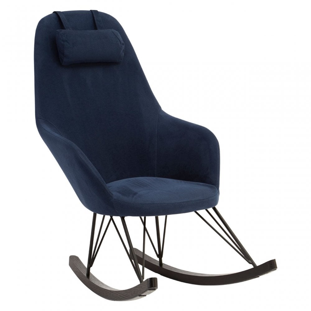 Kolding Blue Fabric Chair, Wood, Oak Veneer, Blue