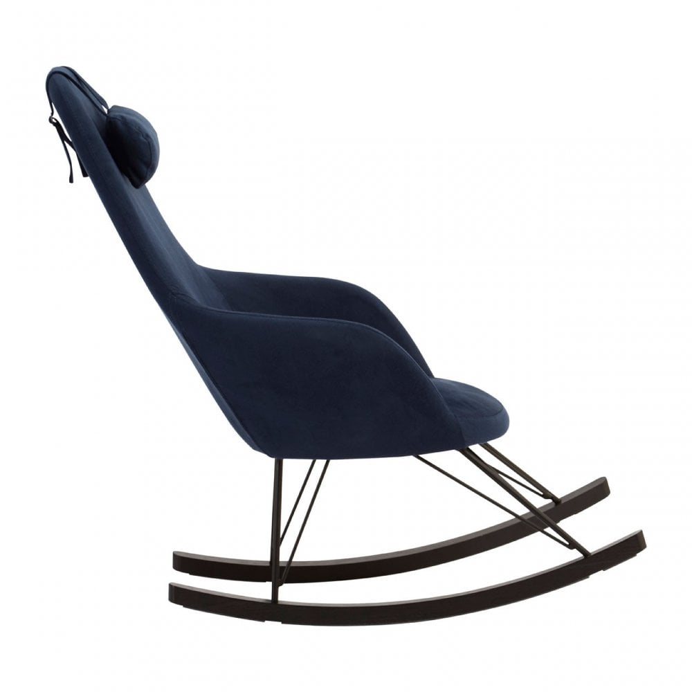 Kolding Blue Fabric Chair, Wood, Oak Veneer, Blue