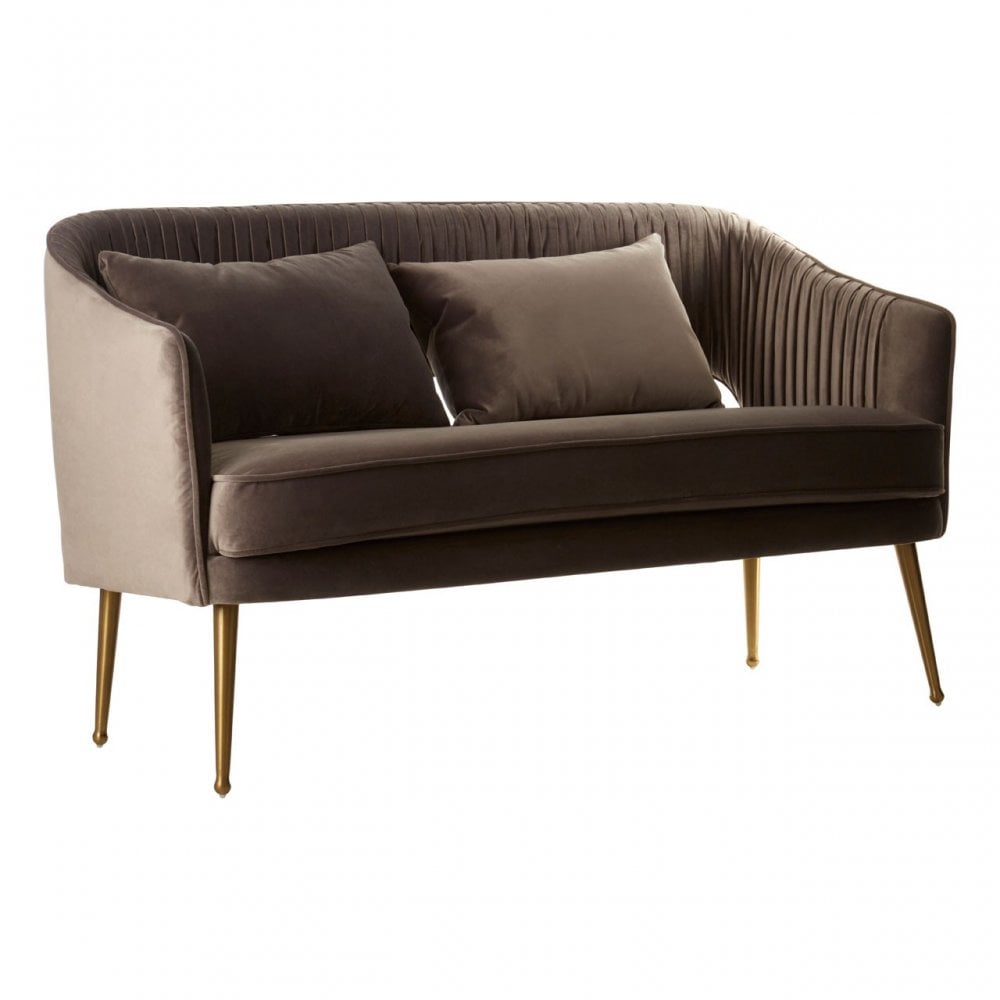 Jimmi Grey Velvet Sofa, Grey