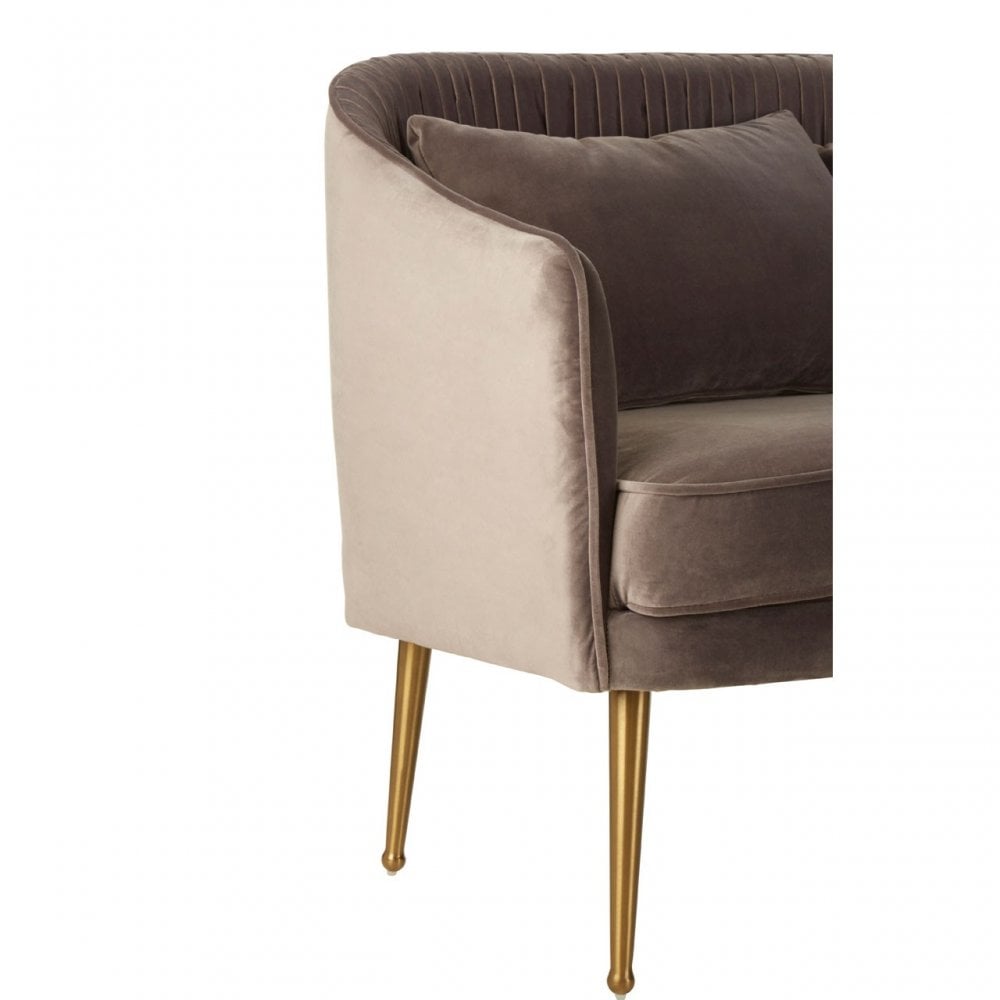 Jimmi Grey Velvet Sofa, Grey