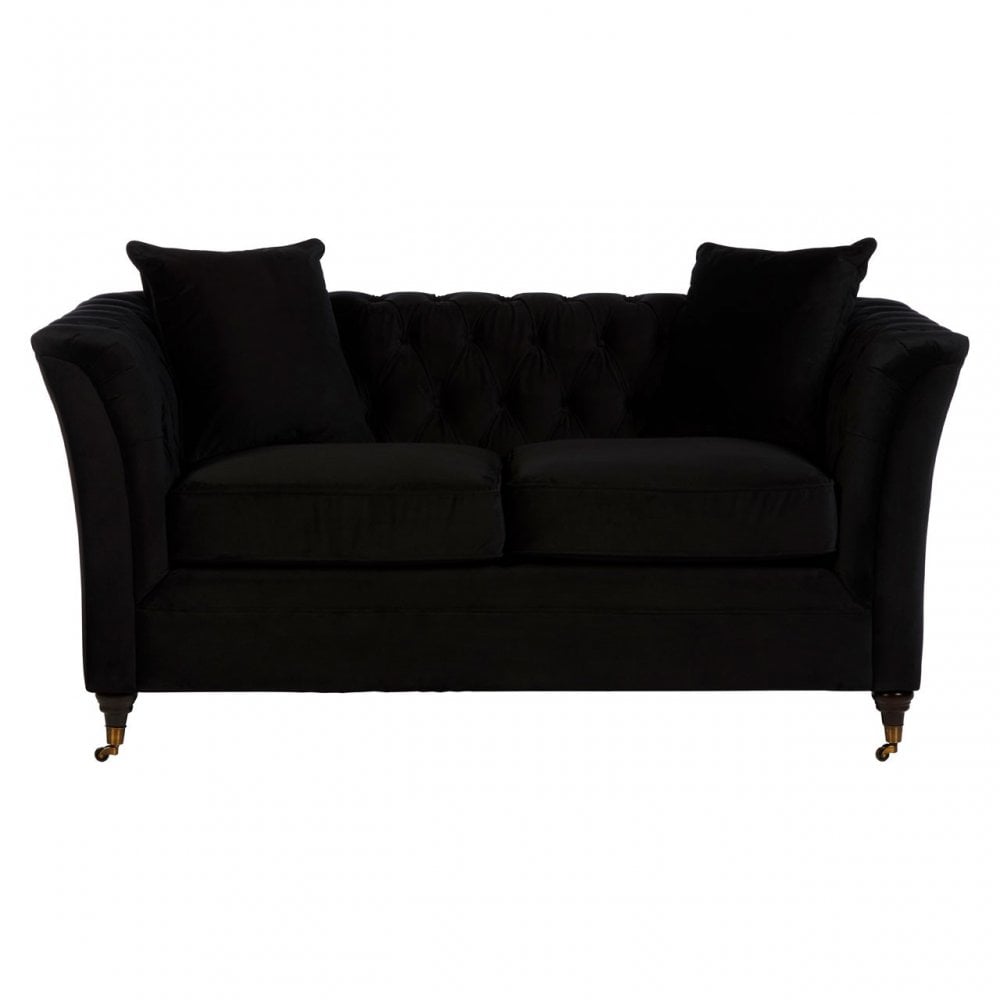 Sabrina 2 Seat Onyx Sofa, Wood, Black