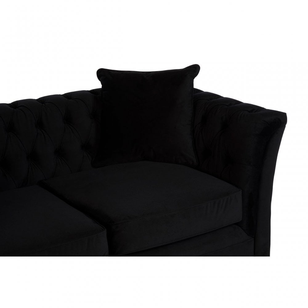 Sabrina 2 Seat Onyx Sofa, Wood, Black