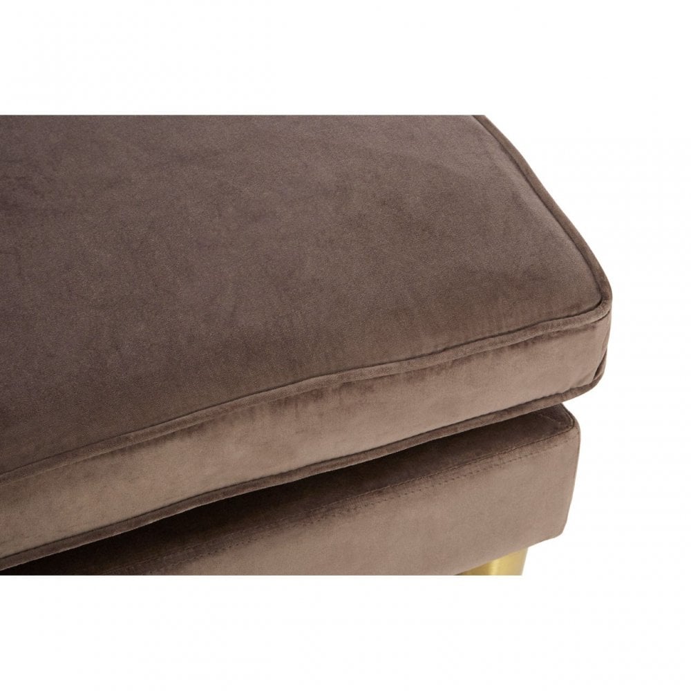 Louxor Grey Velvet / Left Arm Chaise Longue, Cotton Velvet, Pine Wood, Grey