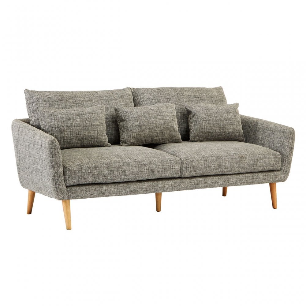 Alto 3 Seater Sofa, Pine Wood, Fabric, Birchwood, Down, Natural
