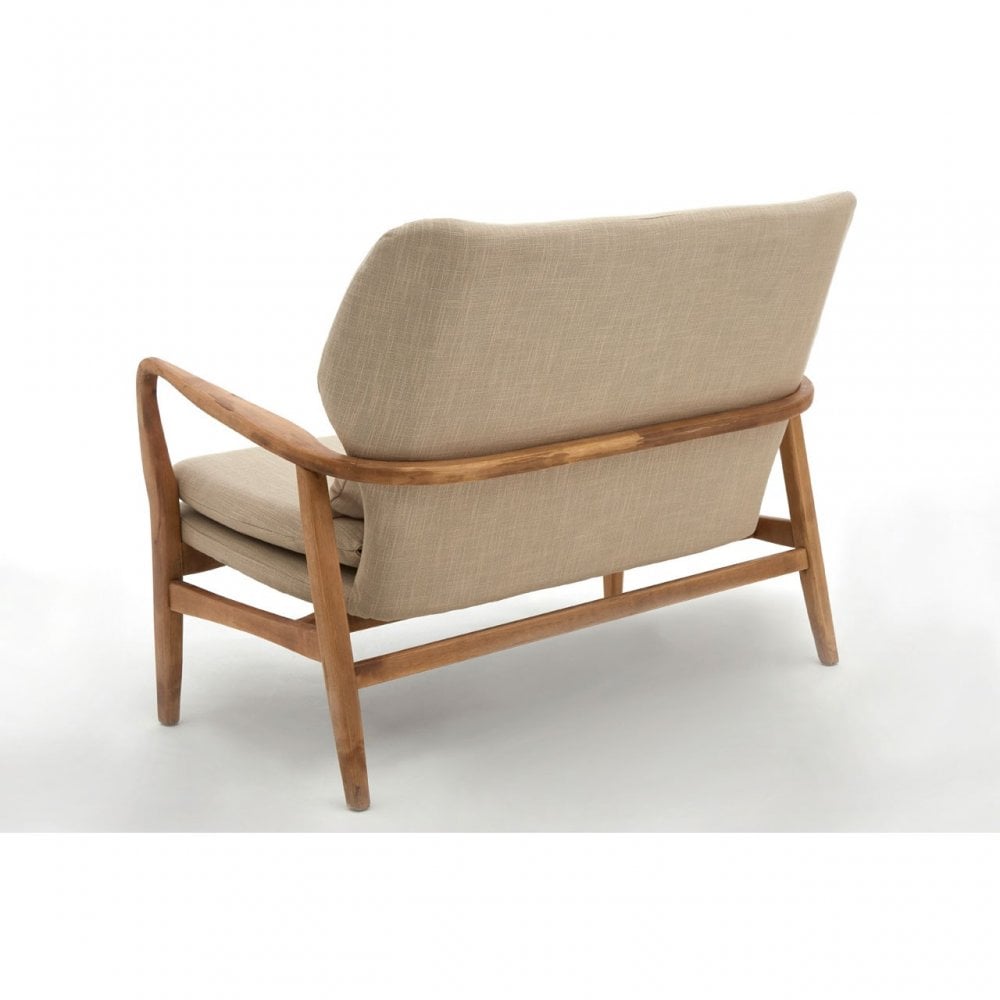 Jersey 2 Seat Sofa, Birchwood, Viscose Mix, Beige