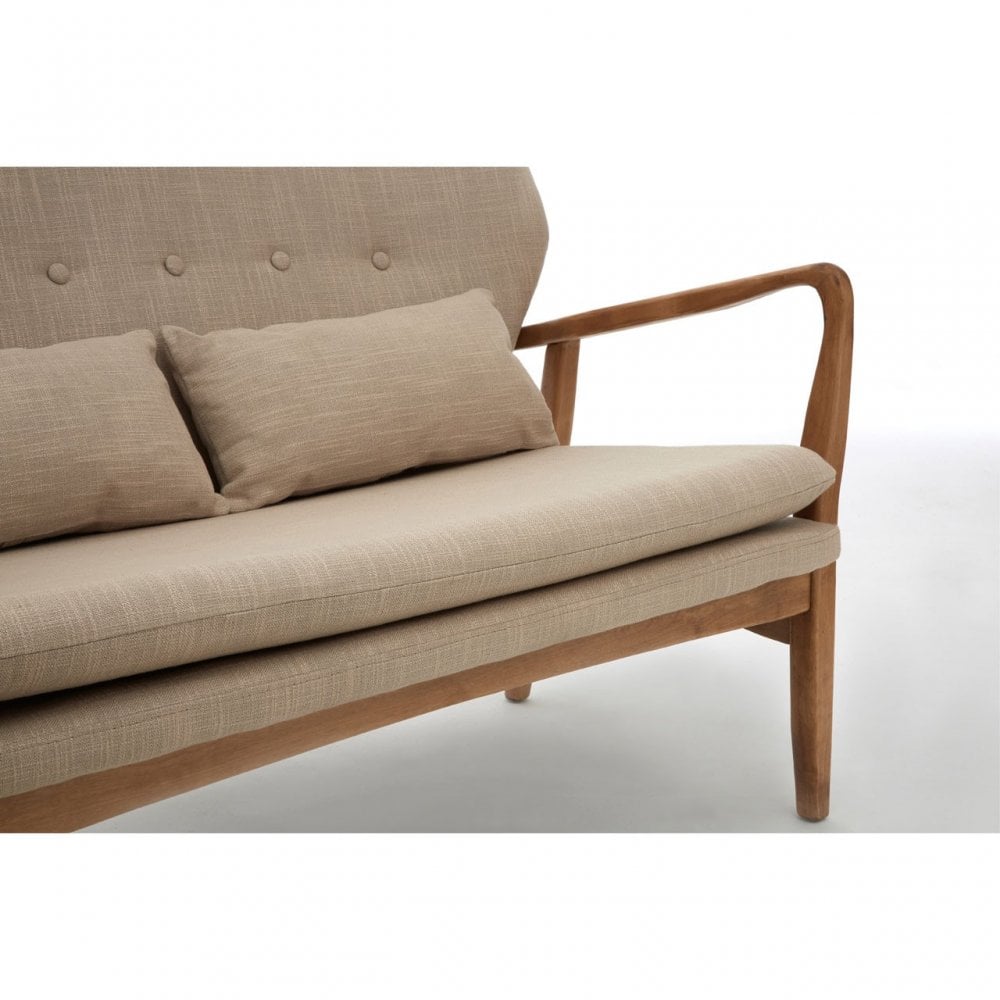 Jersey 2 Seat Sofa, Birchwood, Viscose Mix, Beige
