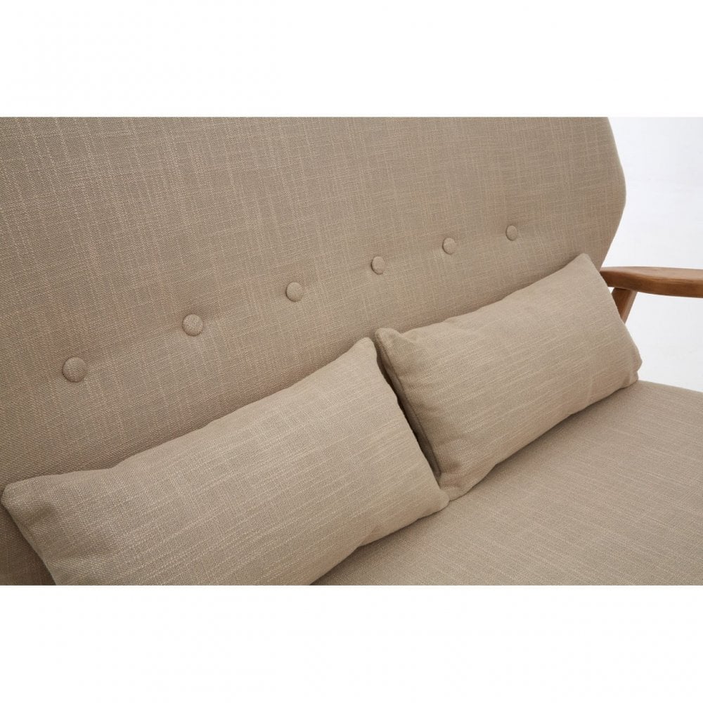 Jersey 2 Seat Sofa, Birchwood, Viscose Mix, Beige