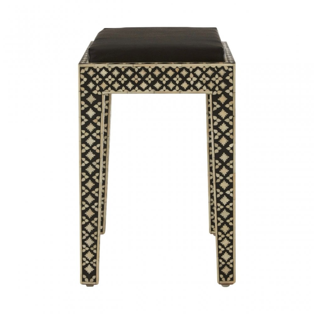 Wulah Stool, Fabric, Mother of Pearl