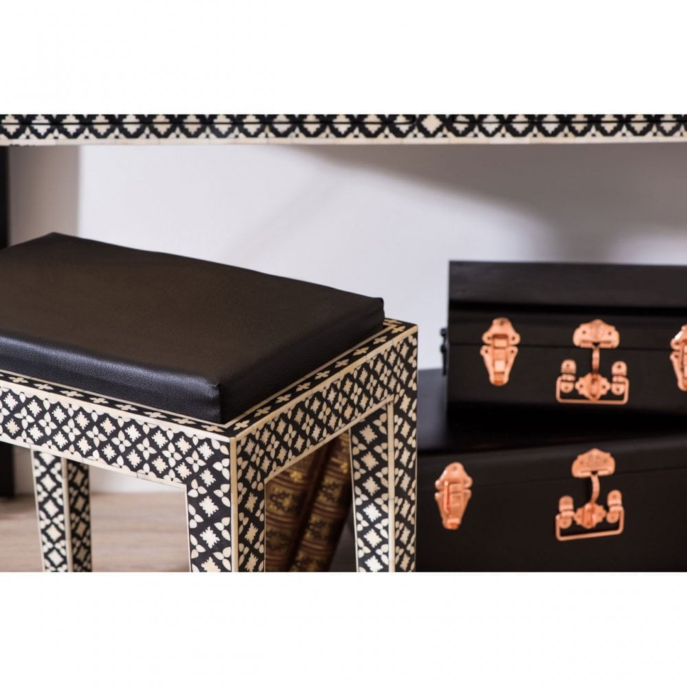 Wulah Stool, Fabric, Mother of Pearl