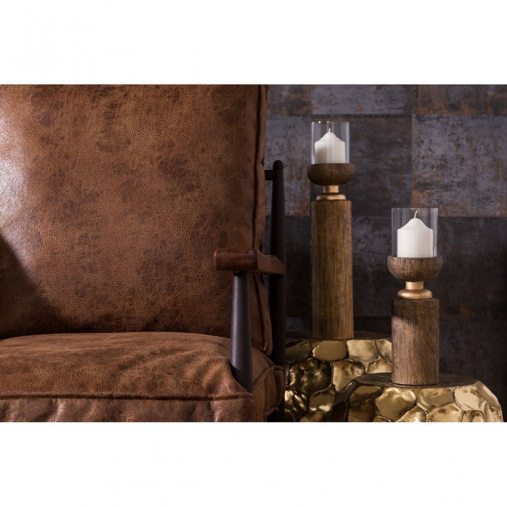 Hamish Set of 2 Stools, Iron, Bronze