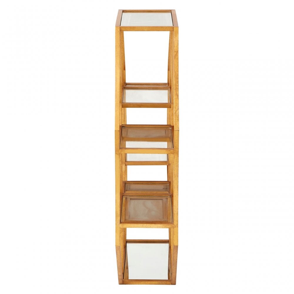 Zodiac Wall Shelf Unit, Glass, Gold
