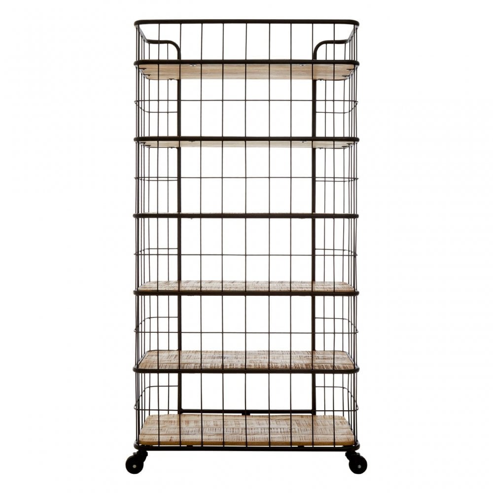Crest 6 Rack Shelf Unit, Iron, Wood