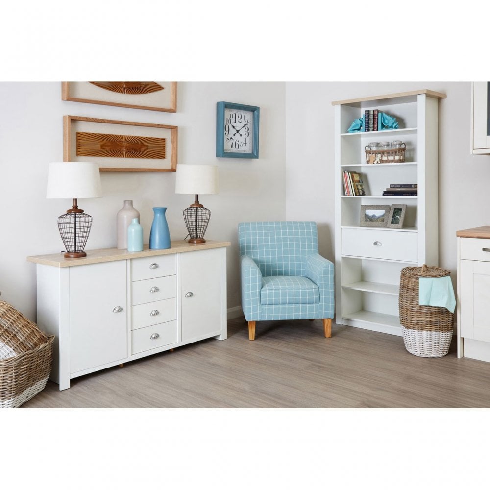 St Ives Bookcase, Honeycomb Board, Particle Board, Pu Paper Veneer, White