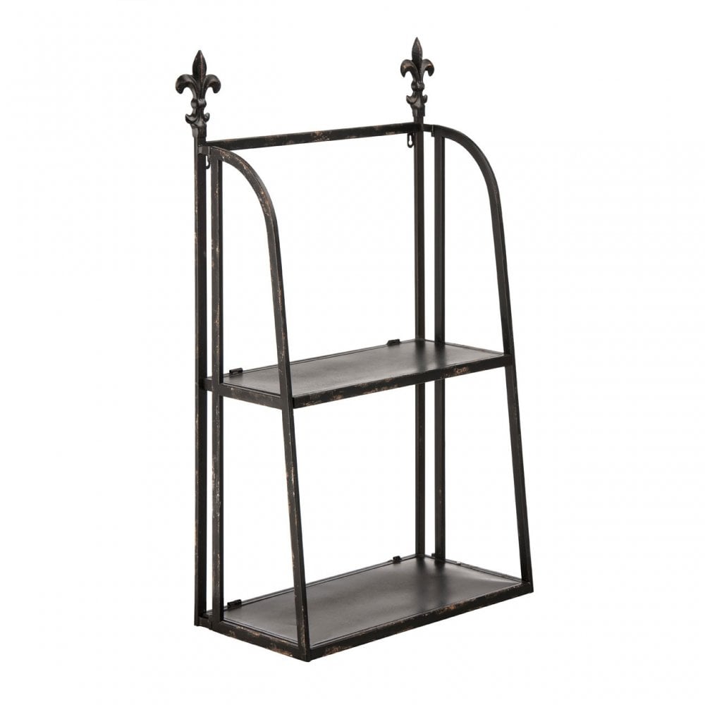 Wall Mountable Shelf Unit, Metal, Black