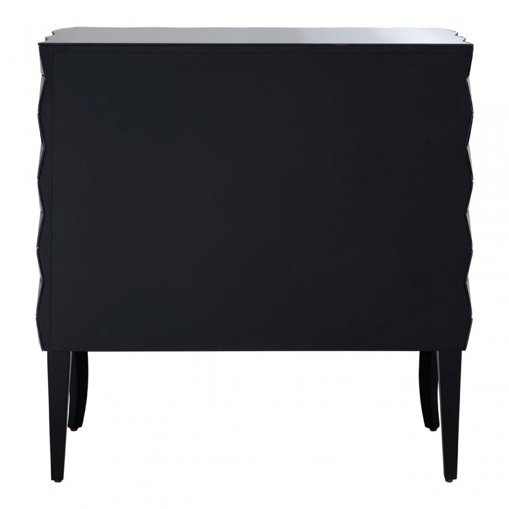 Soho Silver Finish Cabinet, Wood, Mirrored Glass, Wood, Silver