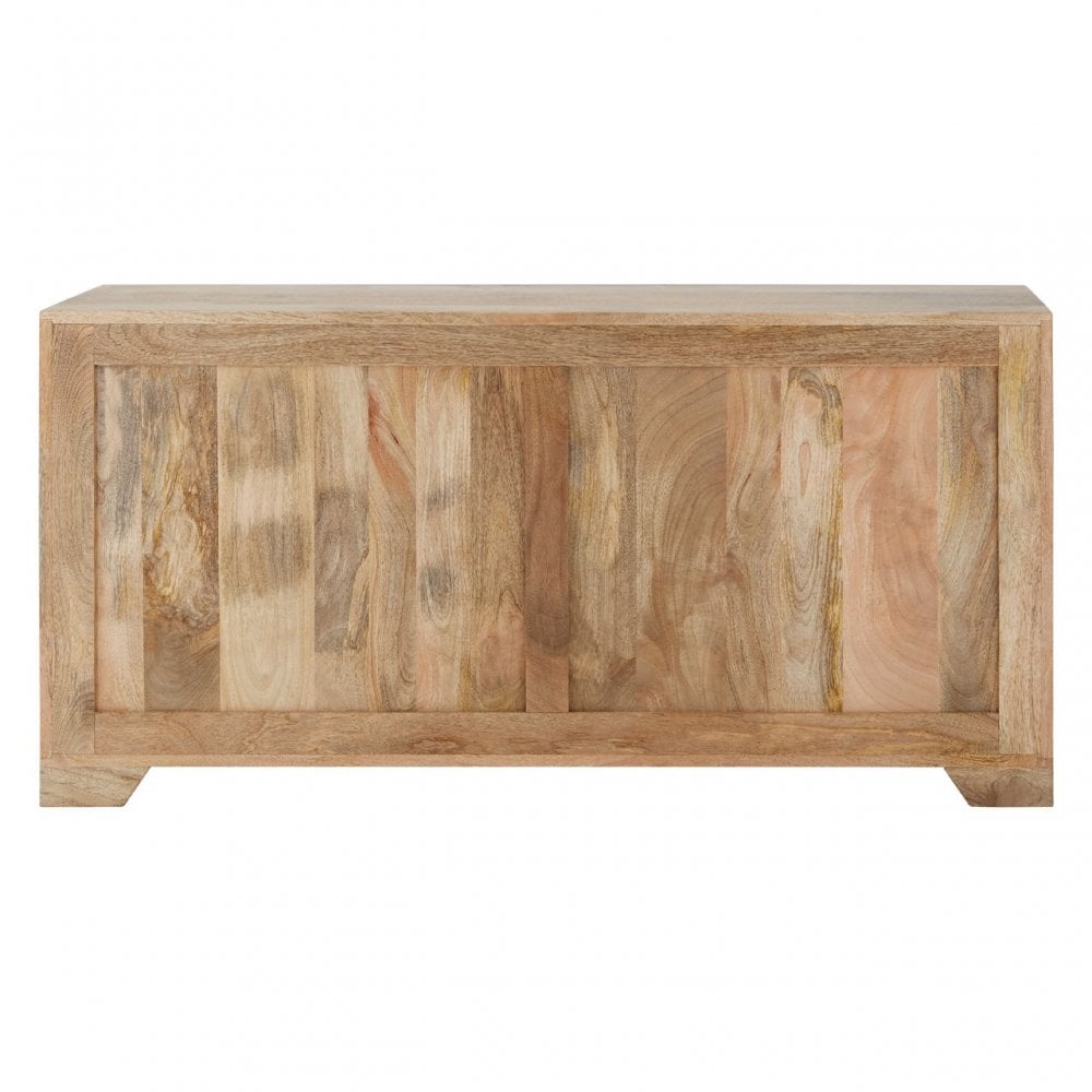 Marwar Low Sideboard, Leather, Mango Wood, Multi-Coloured