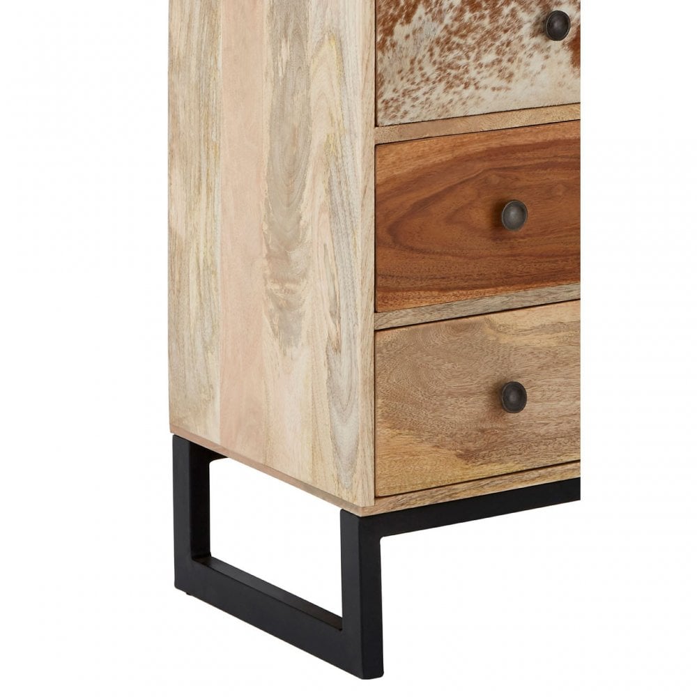 Marwar Sideboard, Leather, Mango Wood, Brown