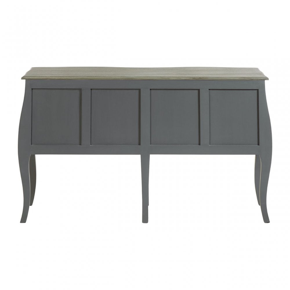 Charles 4 Drawer Double Chest, Bayur Wood, Oak Veneer, Grey