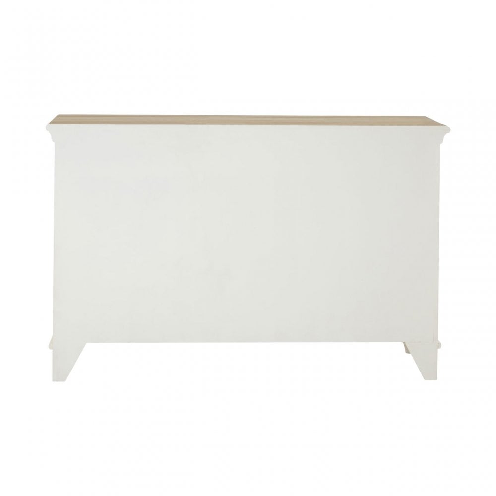 Hendra Cabinet with 6 Willow Baskets, Cotton, Paulownia Wood, Willow, Fir Wood Veneer, White