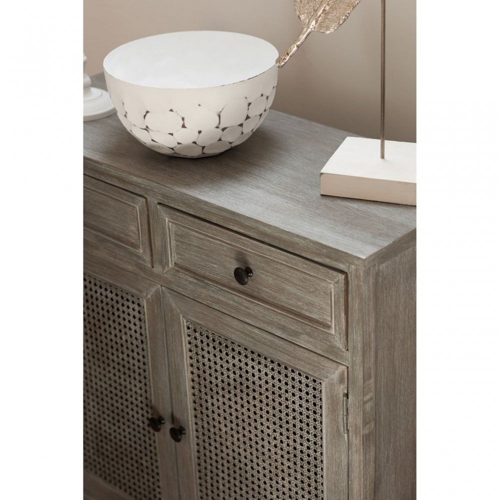 Legacy Door / 2 Drawer Slate Grey Cabinet, Wood, Pine Wood, Grey