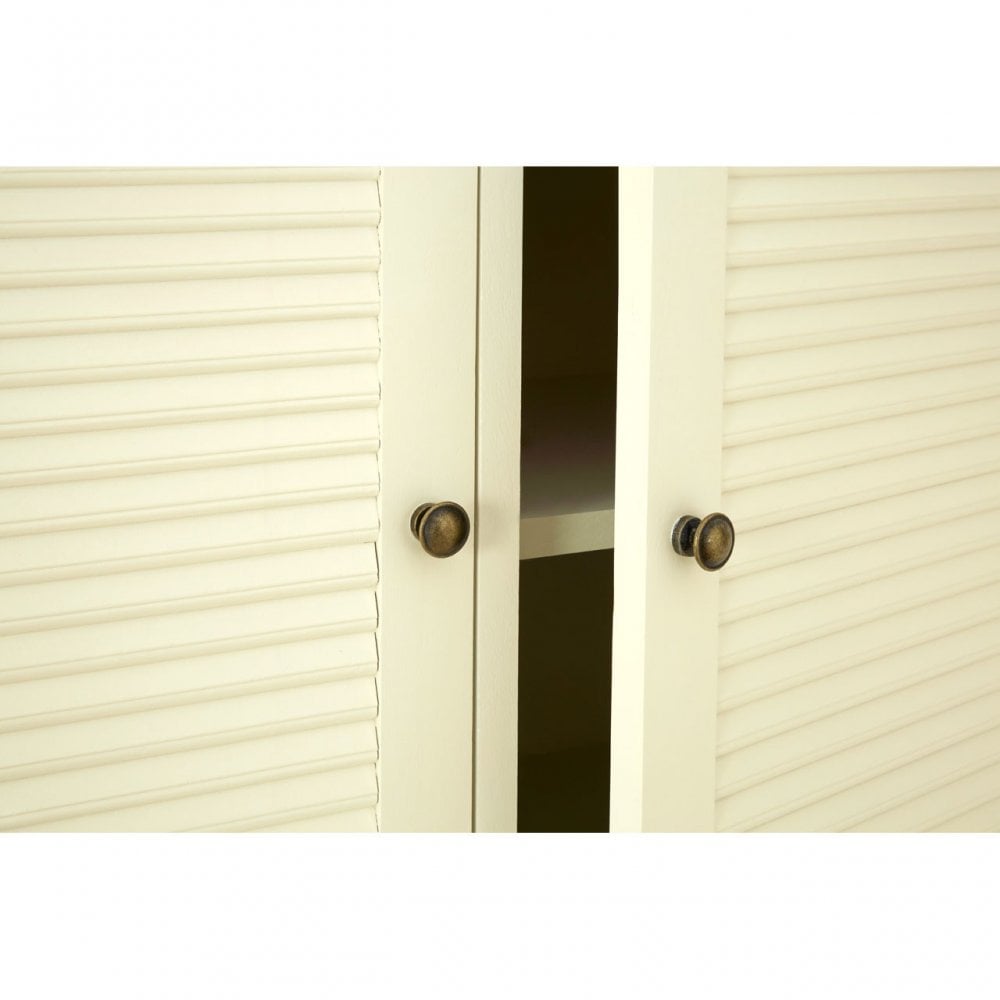 Dorset Cream Sideboard, Ash Veneer, Paulownia Veneer, Rattan, Cream