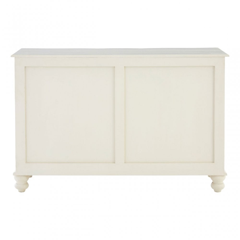 Charles 6 Drawer White Sideboard, Bayur Wood
