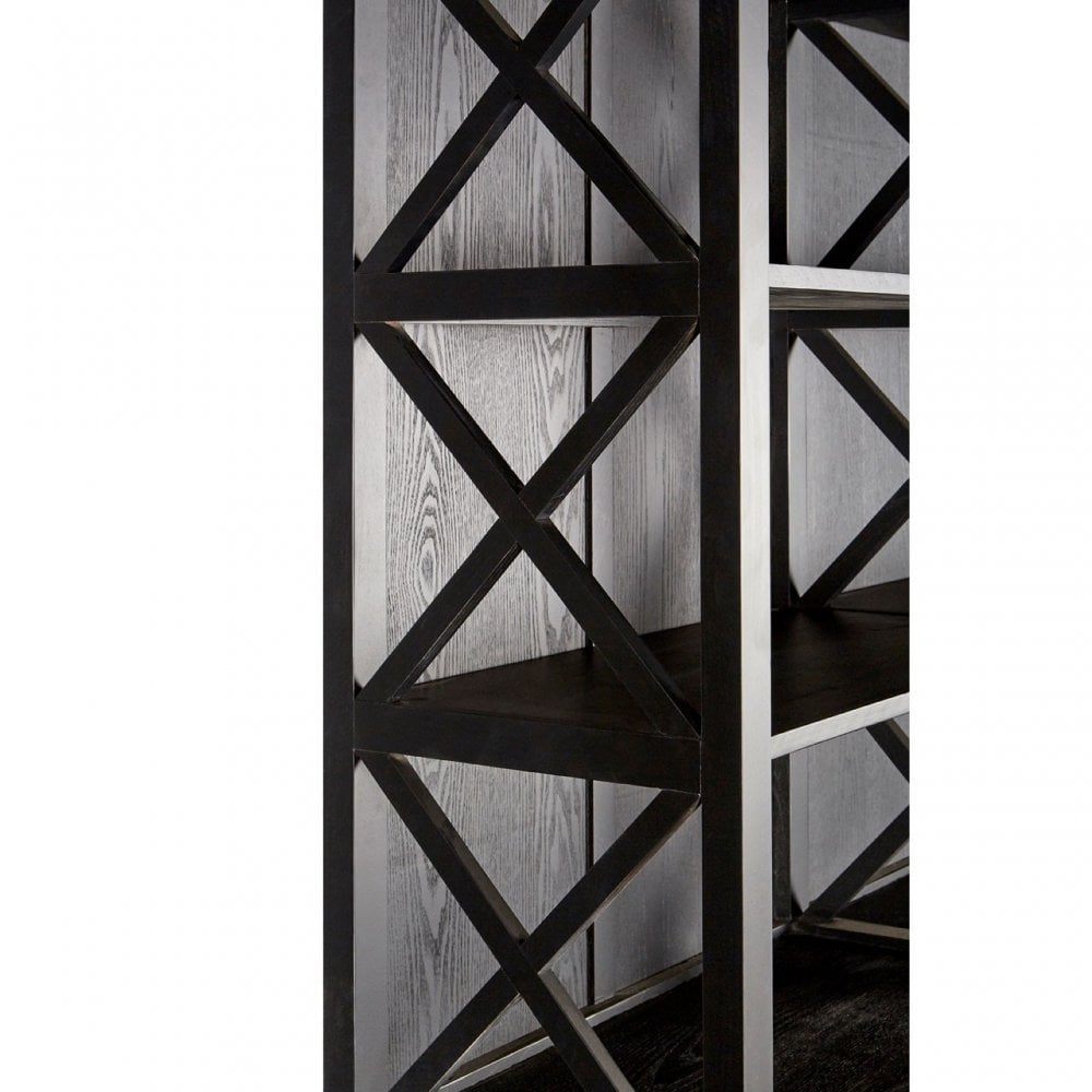 Brisbane 3 Drawer Bookcase, Birchwood, Black