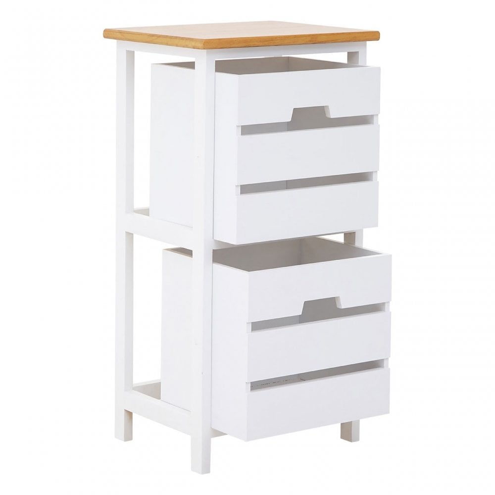 Newport 2 Drawer Chest, Paulownia Wood, Natural