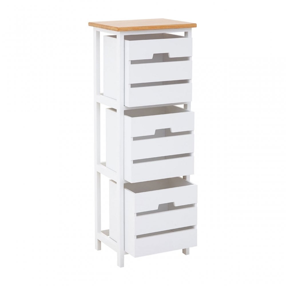 Newport 3 Drawer Chest, Paulownia Wood, Natural