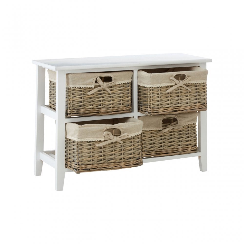 Mesa 4 Drawer Chest, Paulownia Wood, Willow, Linen