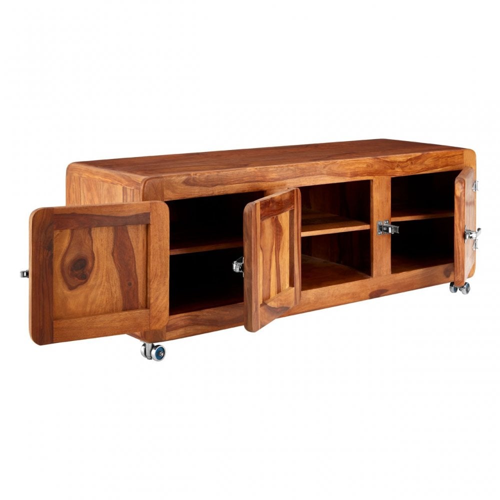 Marwar Media Unit, Sheesham Wood, Brown