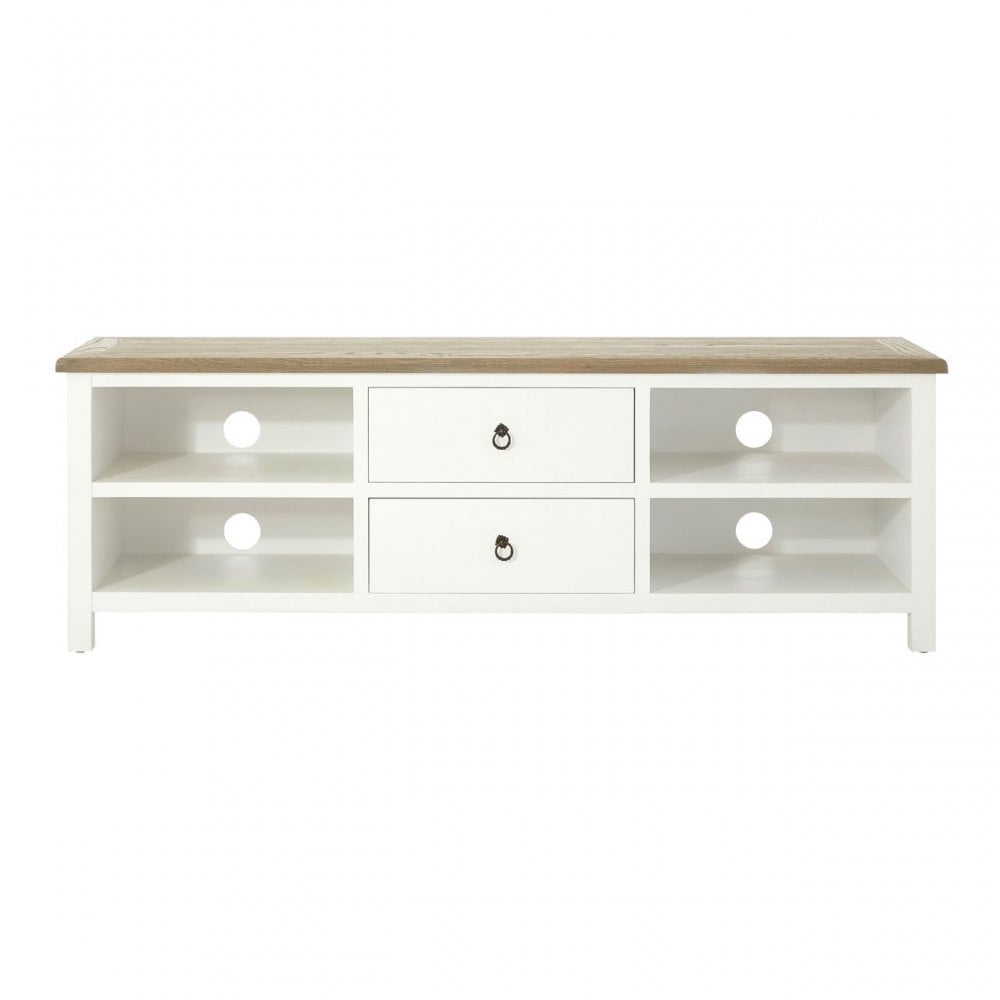 Townhouse Media Unit, Oak Wood, Veneer, Birchwood, White
