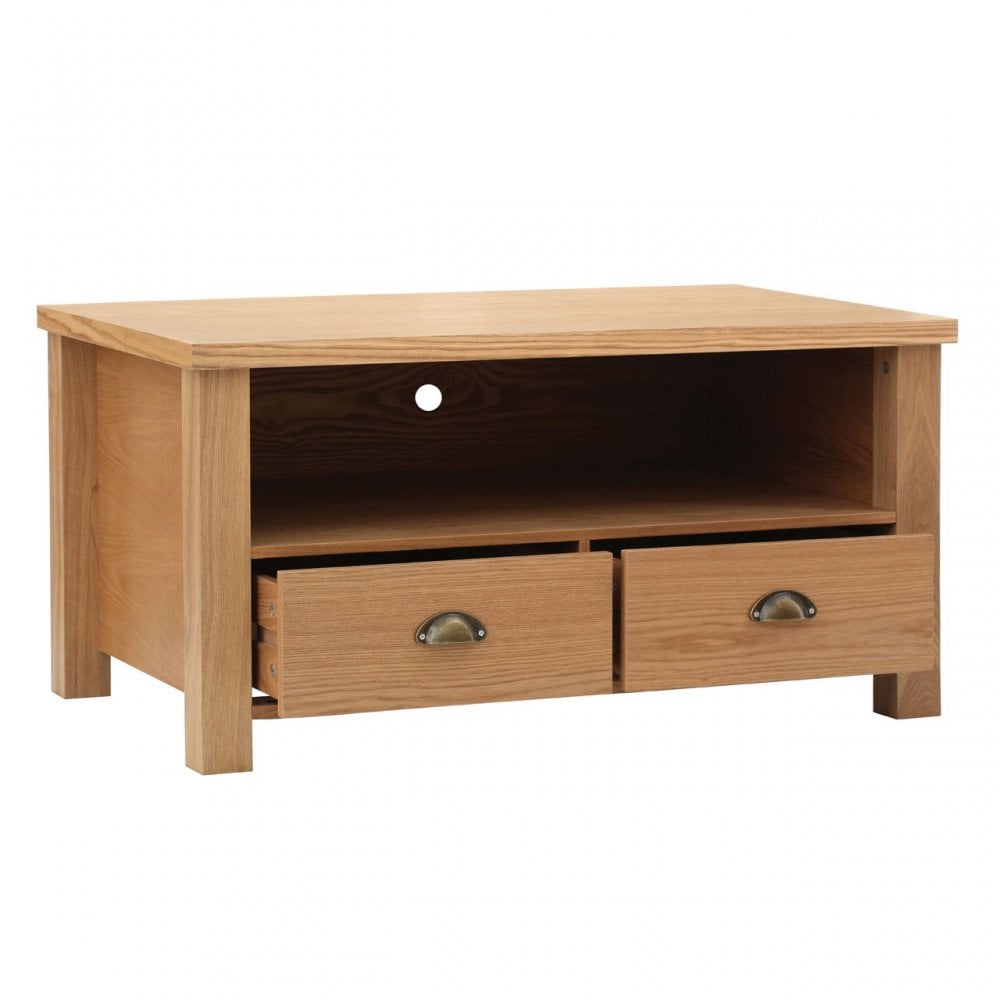 Westbury Media Unit, Oak Veneer, Natural