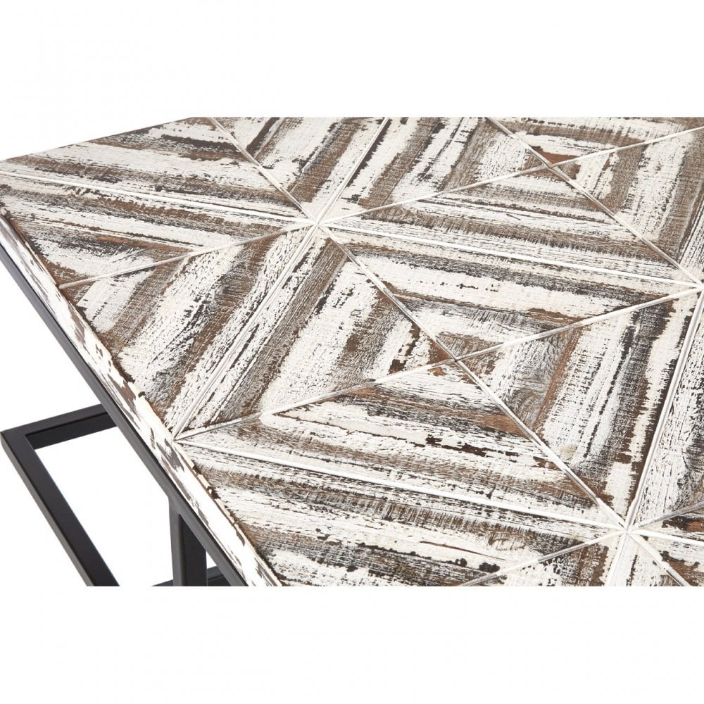 Lombok Coffee Table, Fir Wood, White