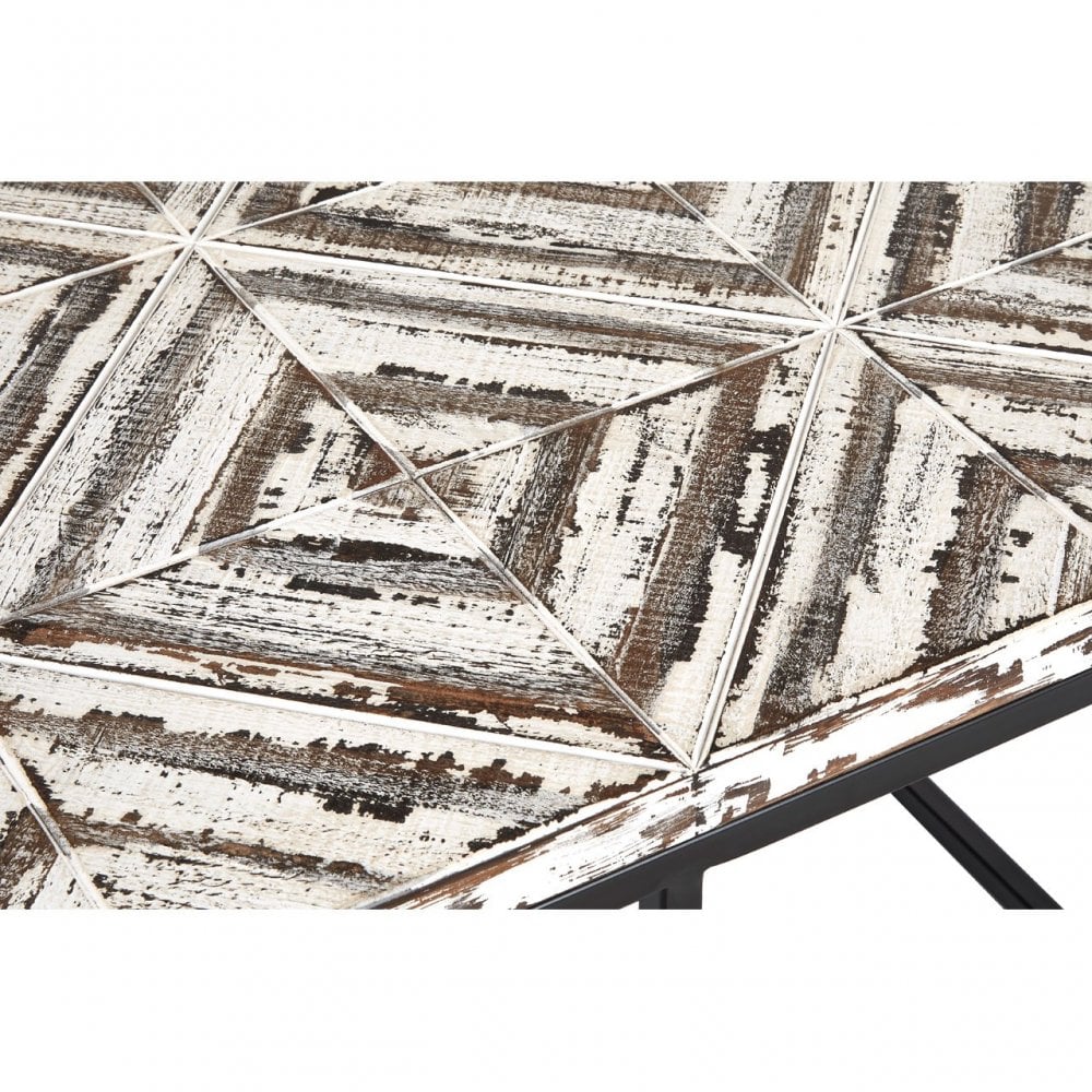 Lombok Coffee Table, Fir Wood, White