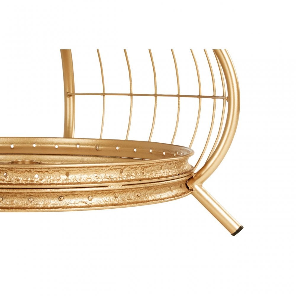 Oscar Champagne Gold Finish Coffee Table, Glass, Iron, Champagne