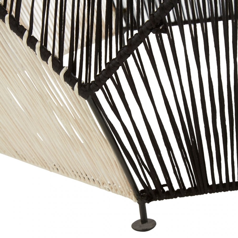 Temper Black and Silver Coffee Table, Mango Wood, Black