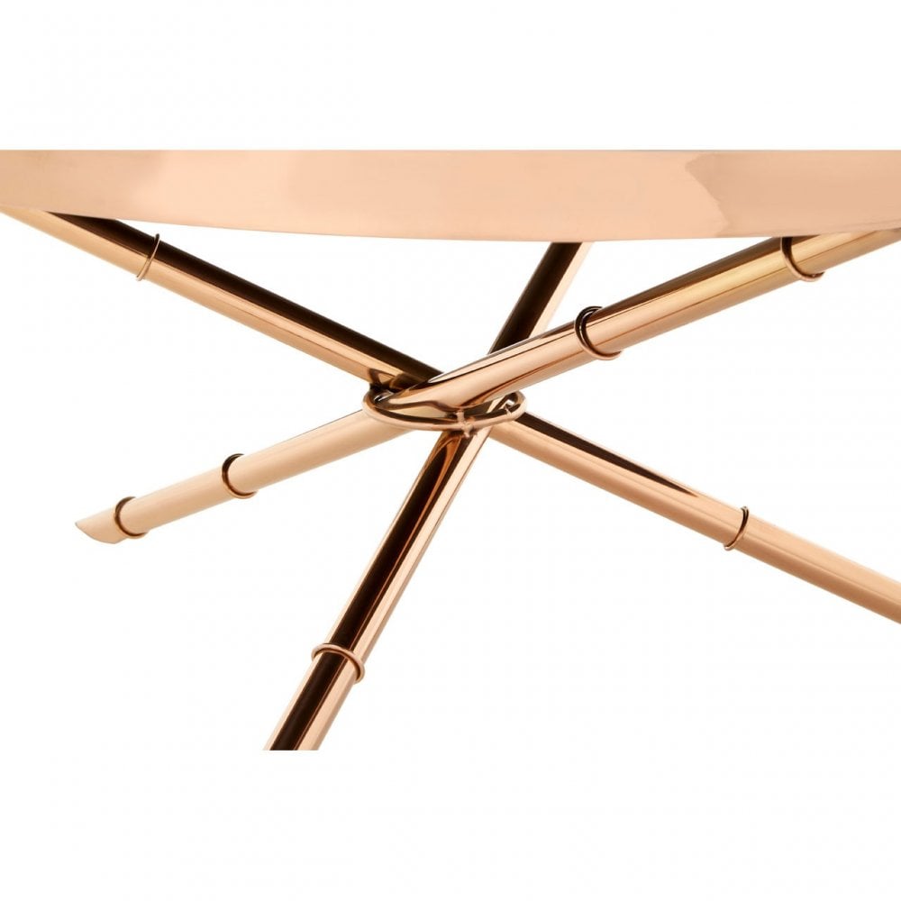 Camperian 3 Leg Coffee Table, Stainless Steel, Glass, Gold