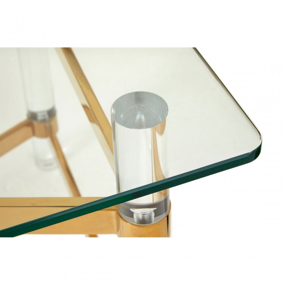Kirsti Coffee Table, Steel, Tempered Glass, Multi-Coloured