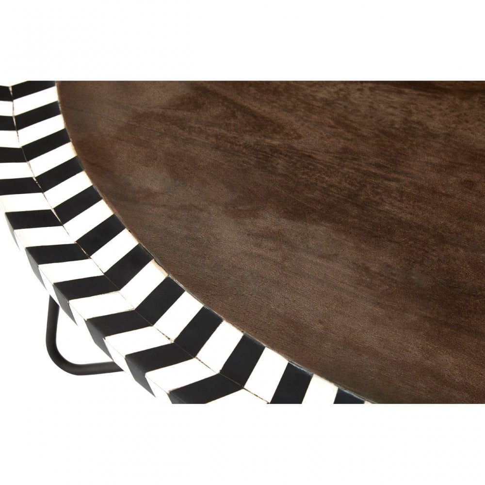 Hektor Hektor Artisan Acacia Wood Coffee Table, Acacia Wood, Iron, Resin, Natural