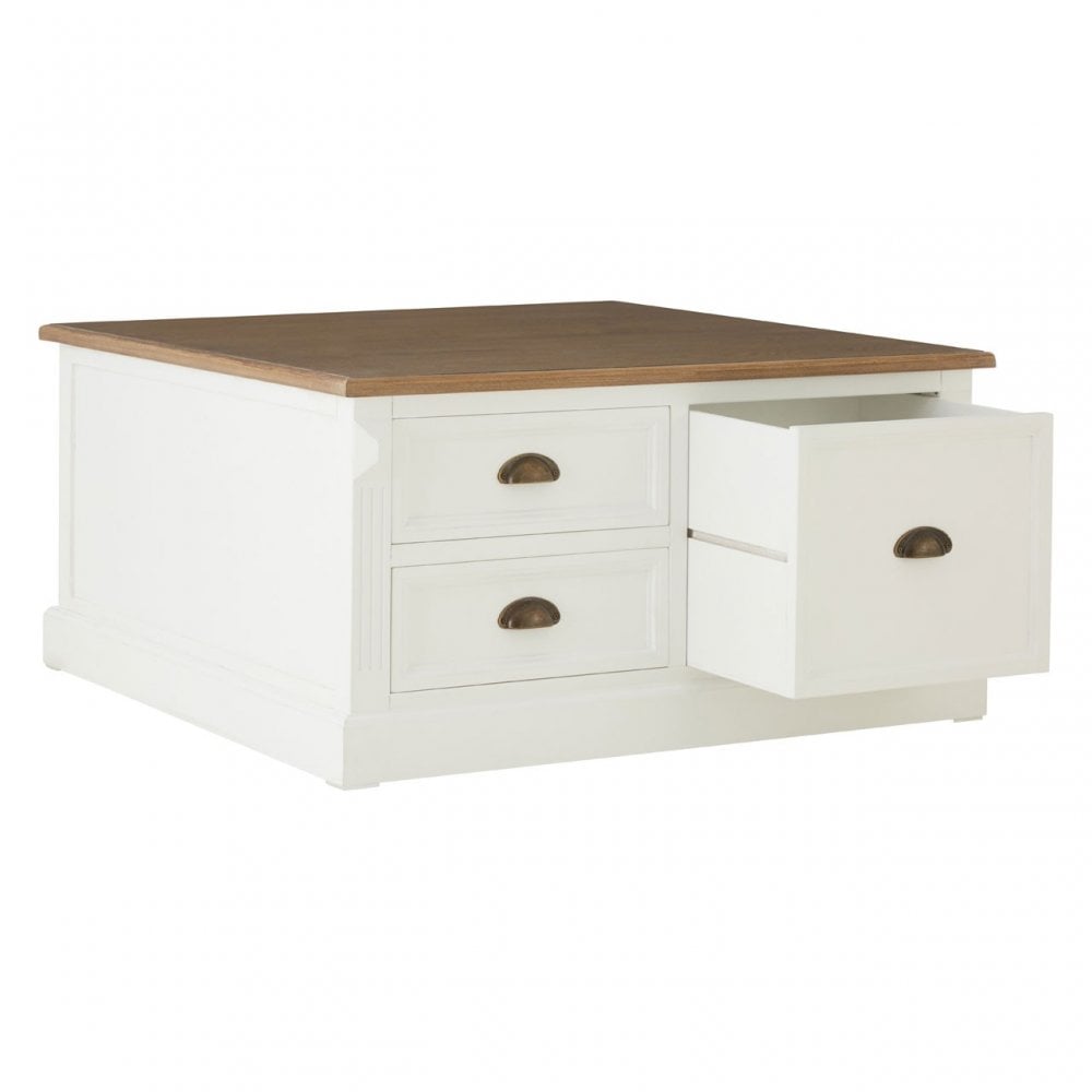 Hardwick Coffee Table, Fir Wood Veneer, White