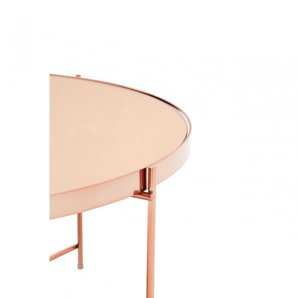 Enrich Pink Mirror Coffee Table, Mirrored Glass, Gold