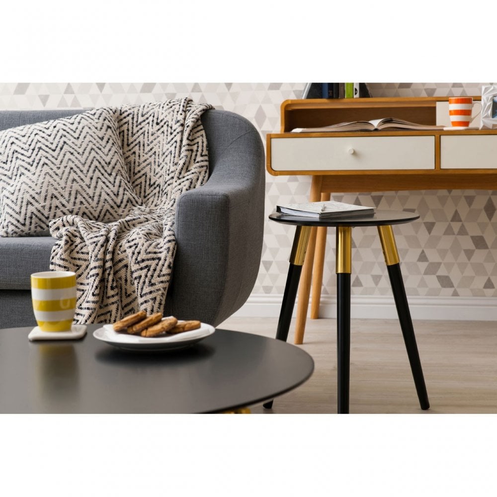 Nostra Coffee Table, Oak Veneer, Rubberwood, Black