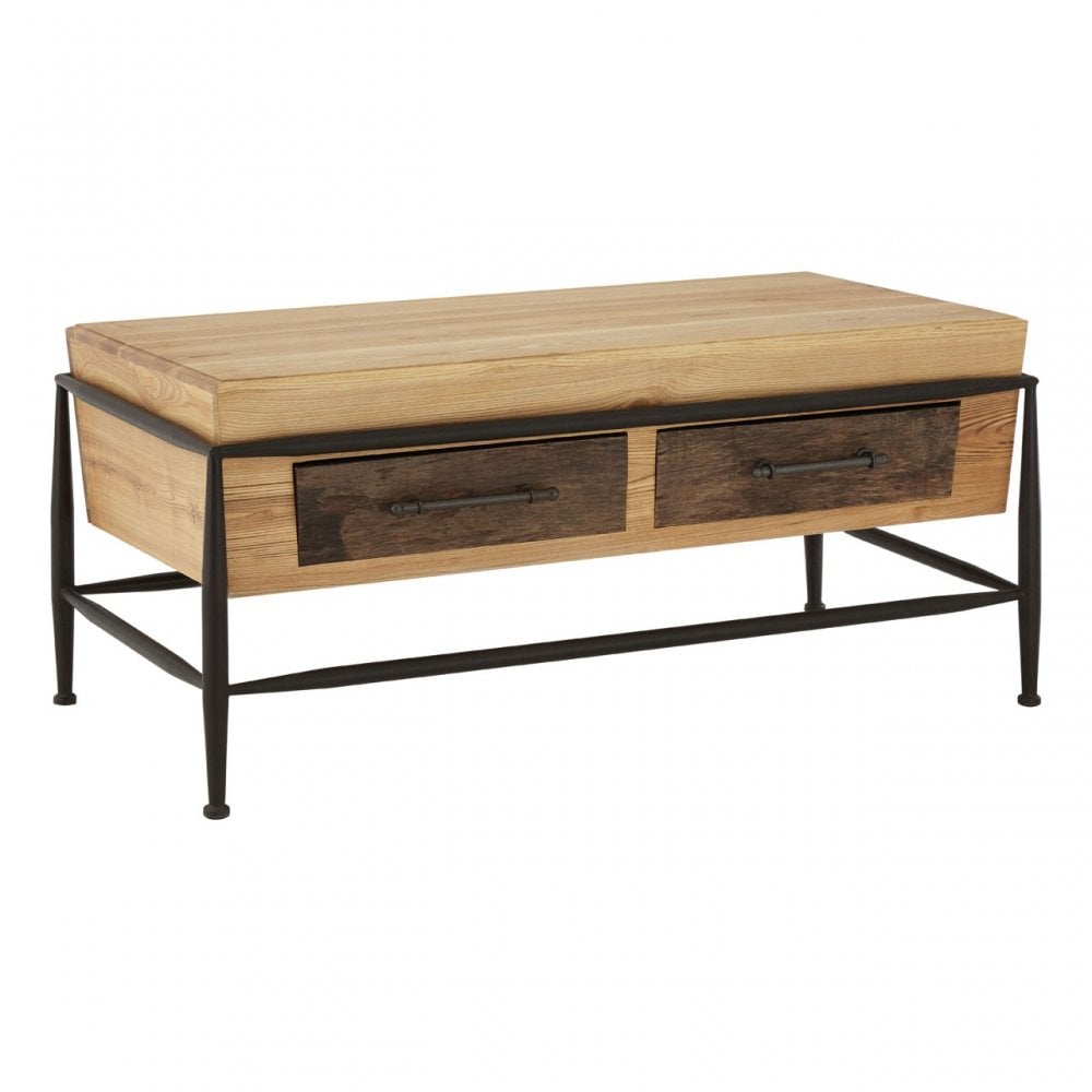 Ranch Foundry Style Coffee Table, Ash Wood