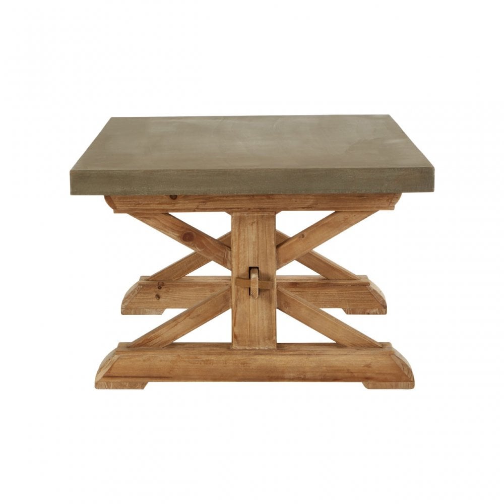 Pompeii Wooden Coffee Table, Fir Wood, Grey